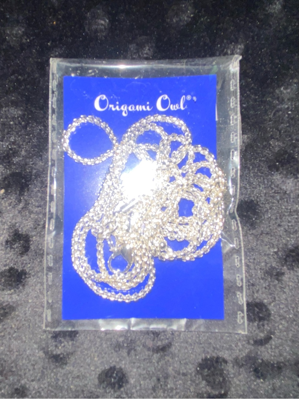 Origami Owl Silver Tone Sparkle Chain Necklace